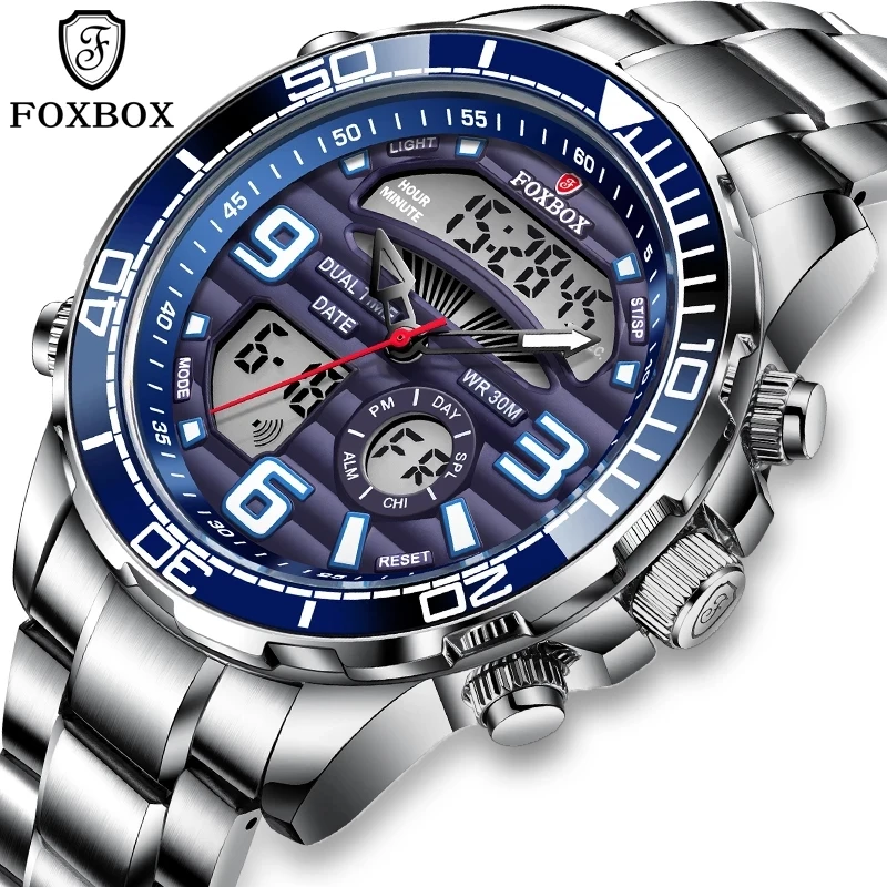 Luxury Watch All Brands - FOXBOX-Montre numérique de luxe pour homme,