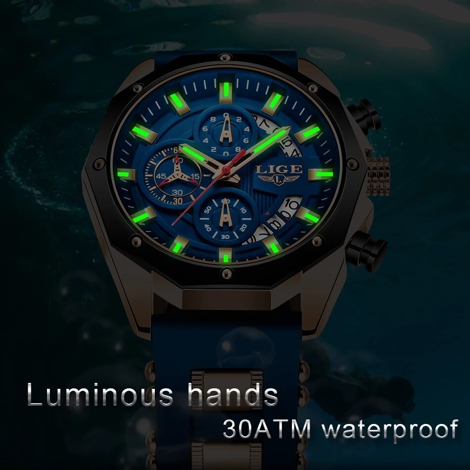 LIGE-Montre de sport en silico - Luxury Watch Manufacturers avis et prix