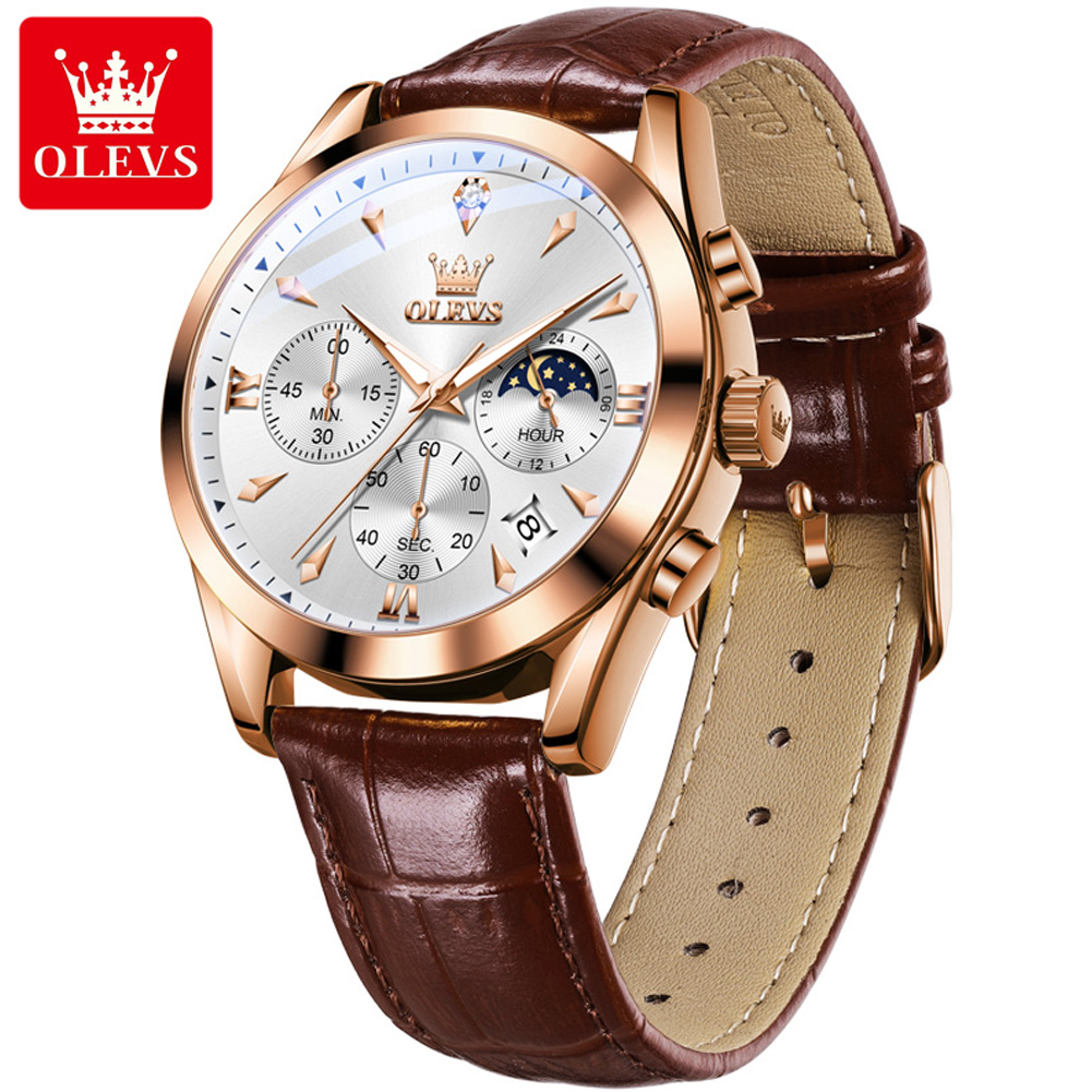 OLEVS-Montre à Quartz en Cuir  - Luxury Watch Exhibition avis et prix