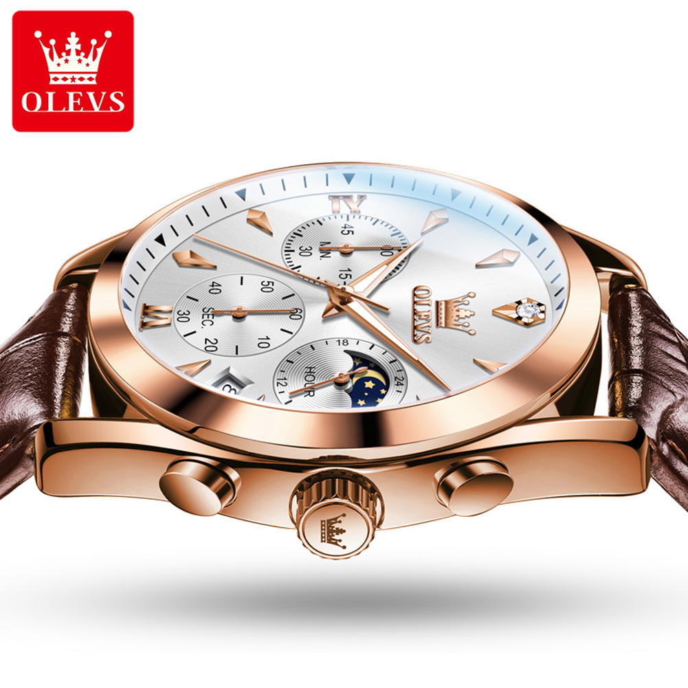 OLEVS-Montre à Quartz en Cuir  - Luxury Watch Exhibition avis et prix